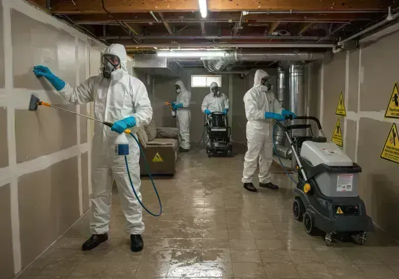 Basement Moisture Removal and Structural Drying process in Parachute, CO